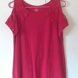Cold shoulder tee shirt